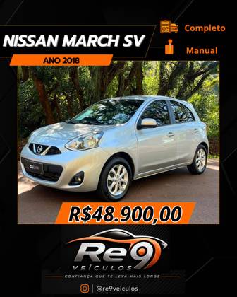 NISSAN MARCH 1.0 SV 12V FLEX 4P MANUAL NISSAN MARCH 1.0 SV 12V FLEX 4P MANUAL